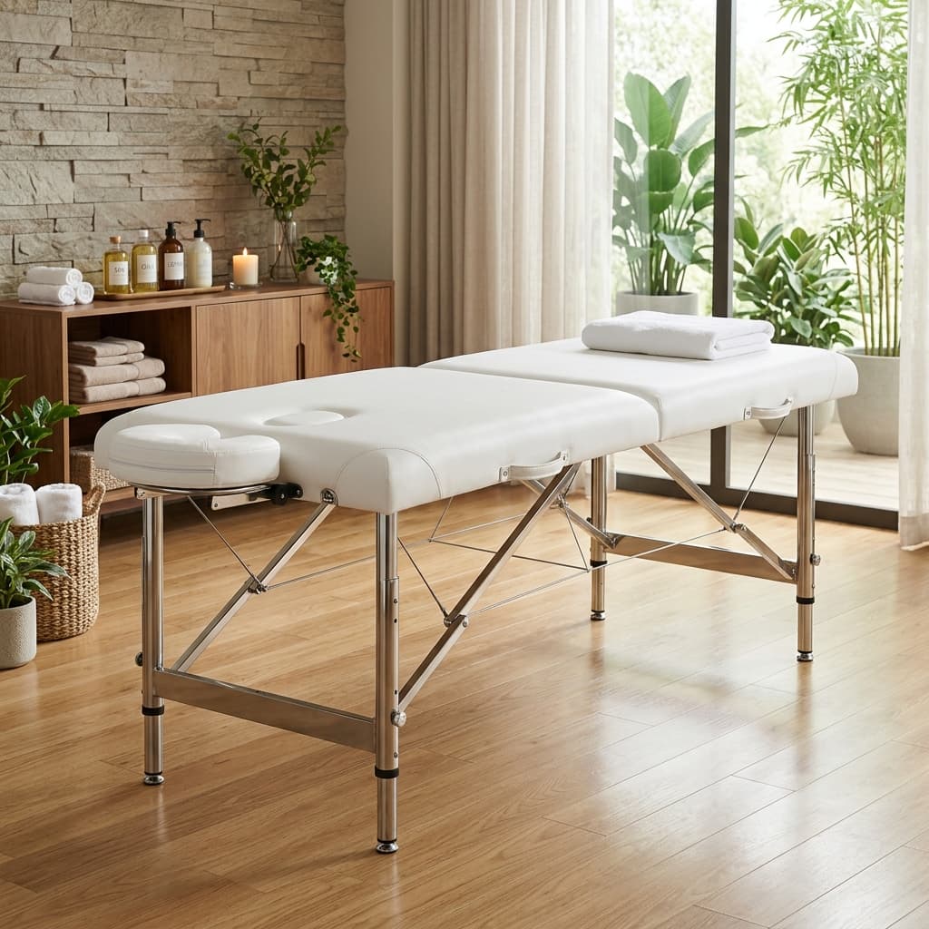Giường vali inox gấp gọn, cố định chiều cao