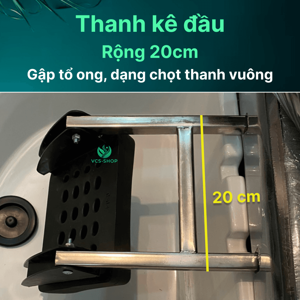 Thanh kê cho giường lỗ vuông khoảng cách 2 lỗ 19,6 ~ 20cm, không tăng giảm, gối gập lên xuống
